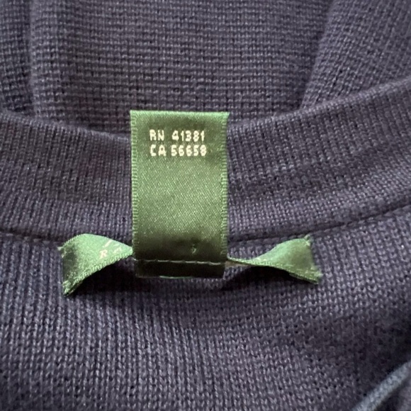 Lauren Ralph Lauren Navy Sweater 2X 100% Cotton - Picture 14 of 16